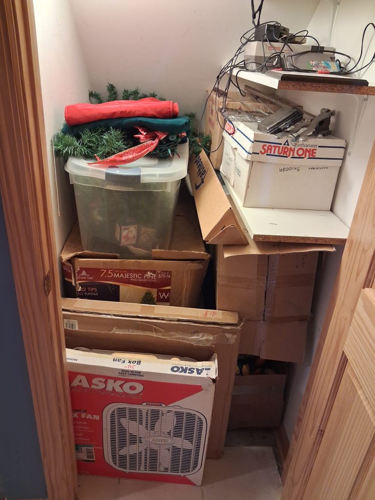 photo of before organized storage space