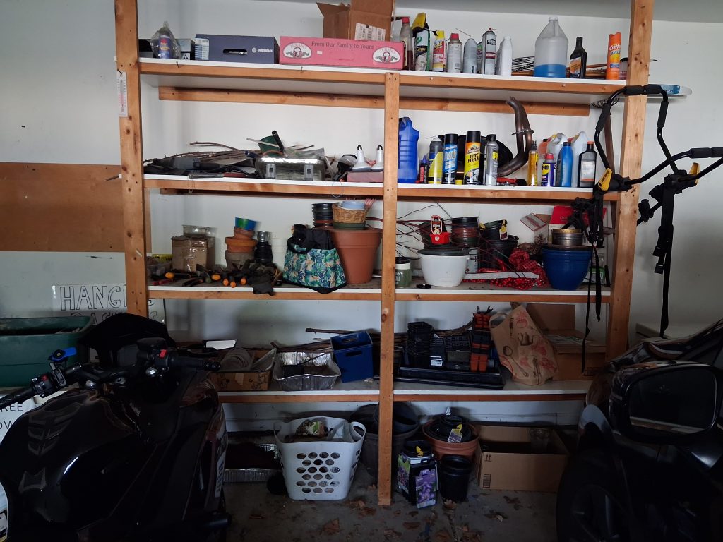 Garage organization - shelves before