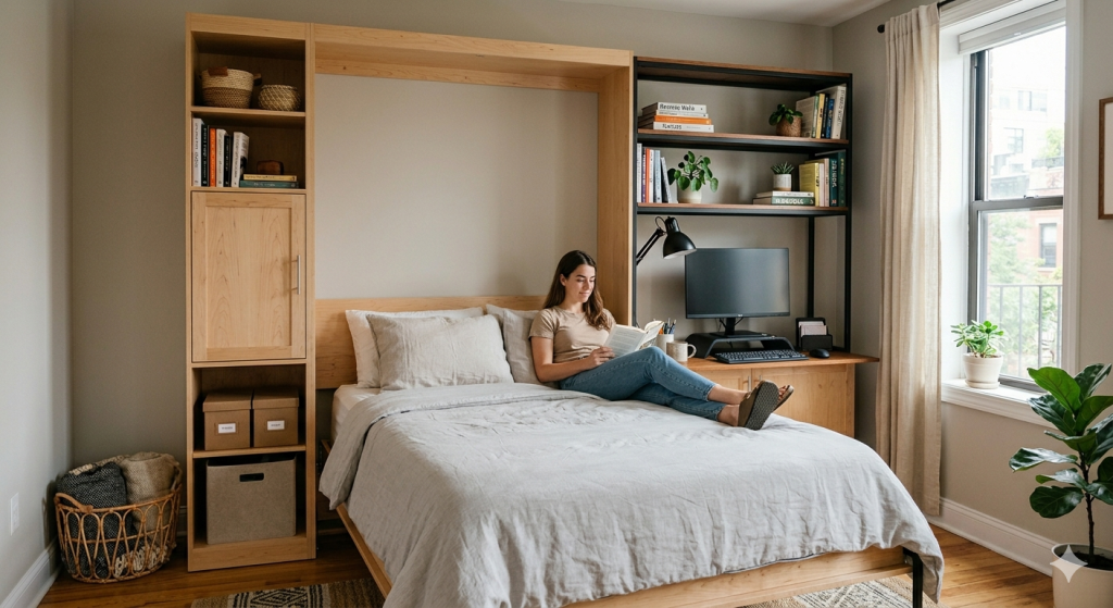 dual use furniture - murphy bed open