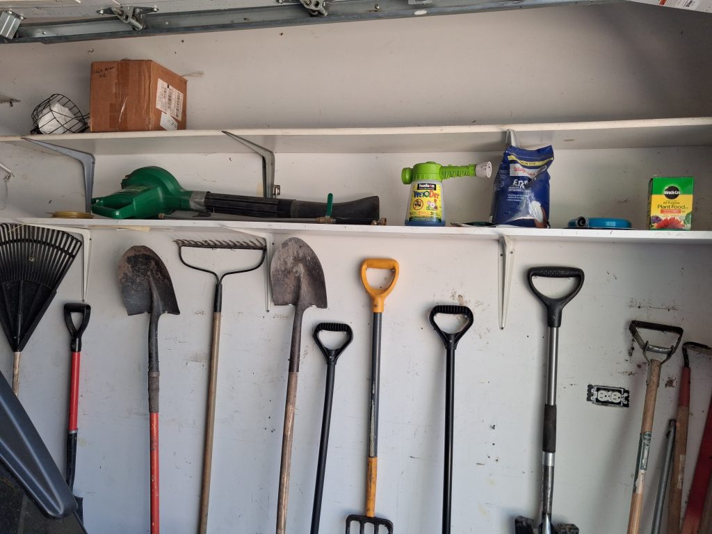 Garage organization zones after