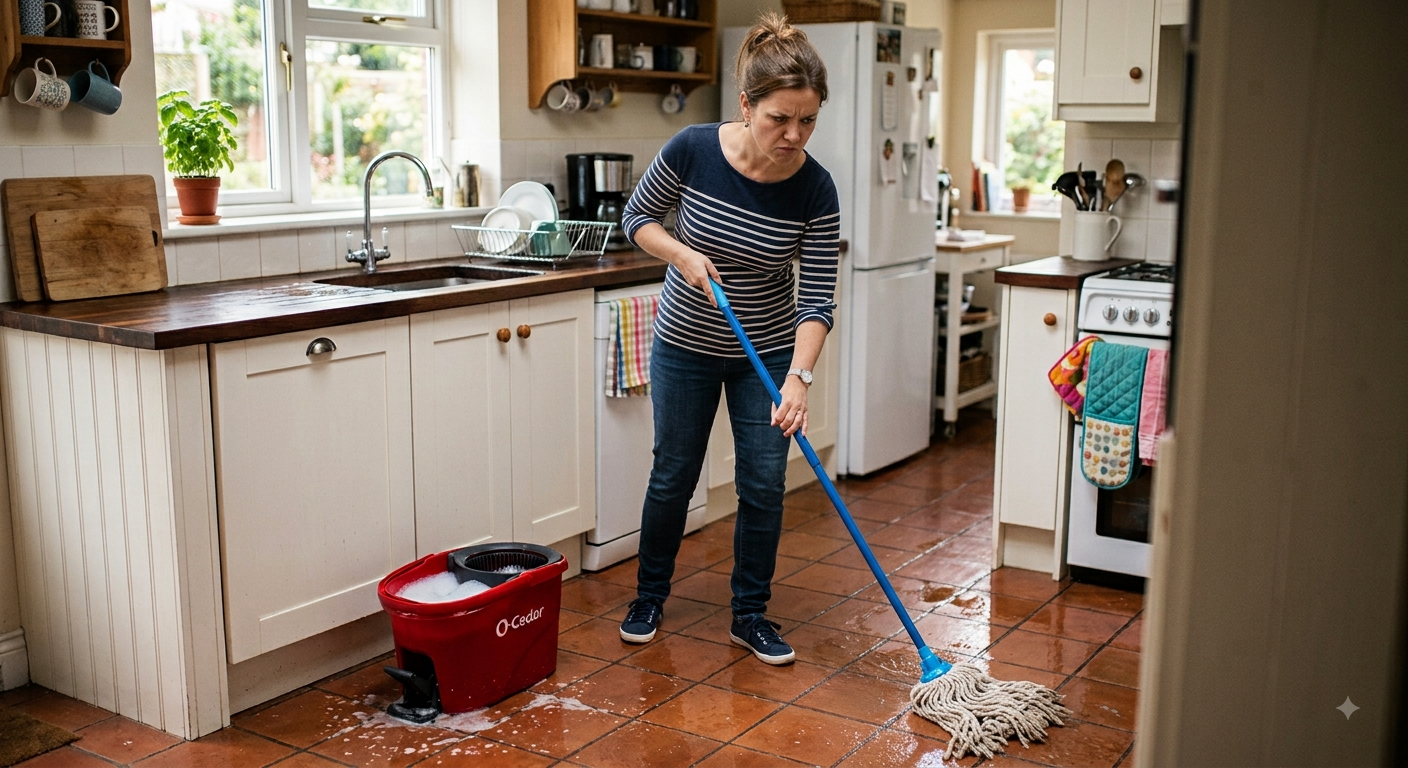 Kitchen floors are such a chore